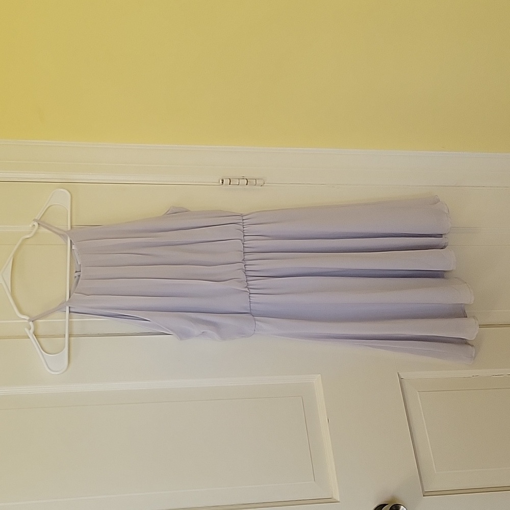 light grey spaghetti strap dress